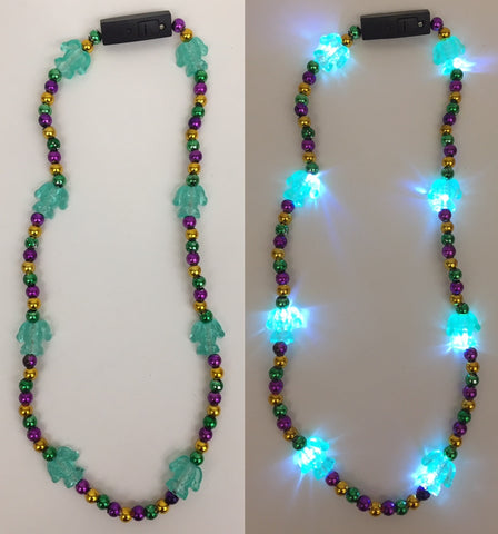 LED 8 Jester Heads on Necklace (Dozen)