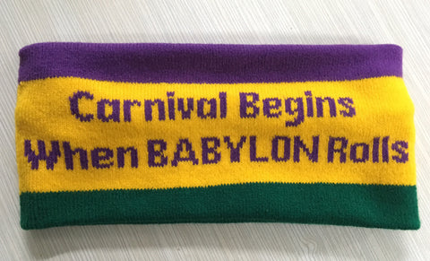 "Carnival Begins When BABYLON Rolls" Sweatbands (Dozen)