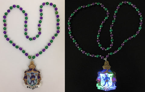 Lighted Krewe of Babylon Disk Medallion Necklace (Dozen)